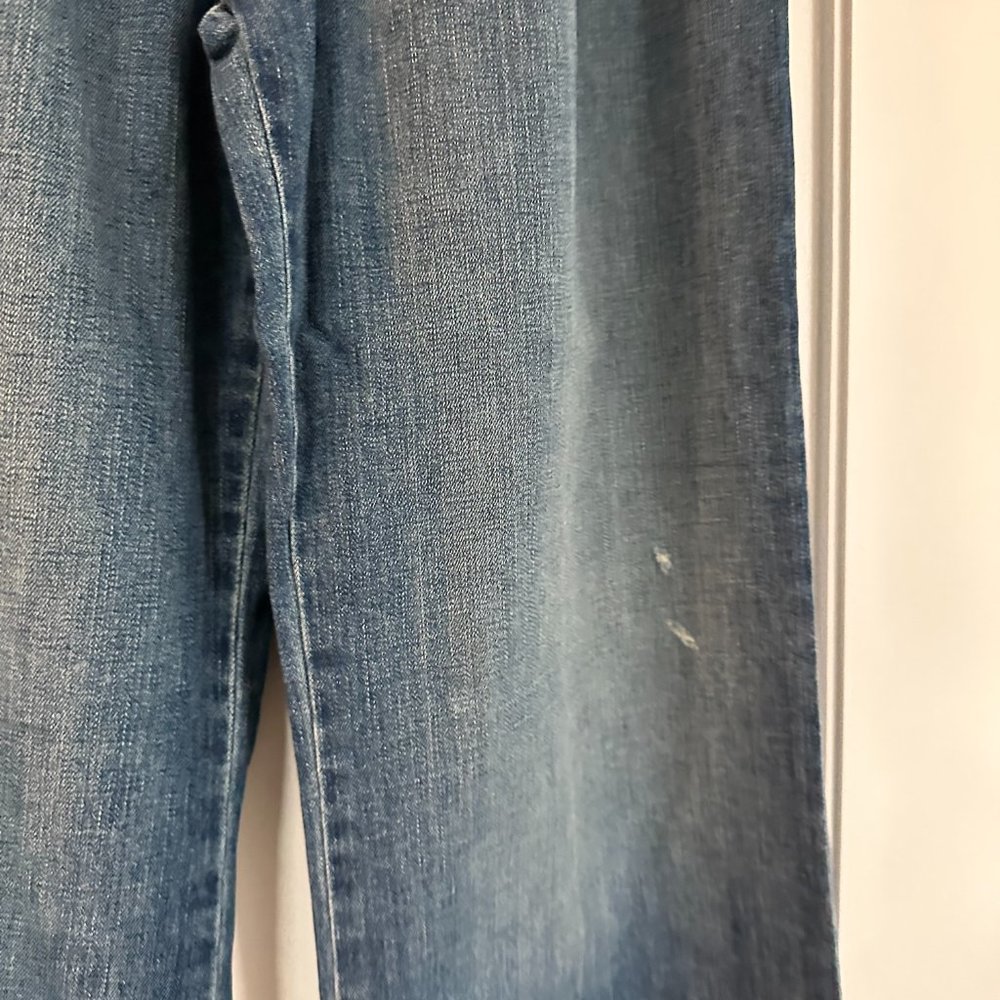 NWT Nili Lotan Flora Trouser Jeans Mid Rise Wide-leg Pleated Sz 25 Classic Wash - Picture 7 of 9